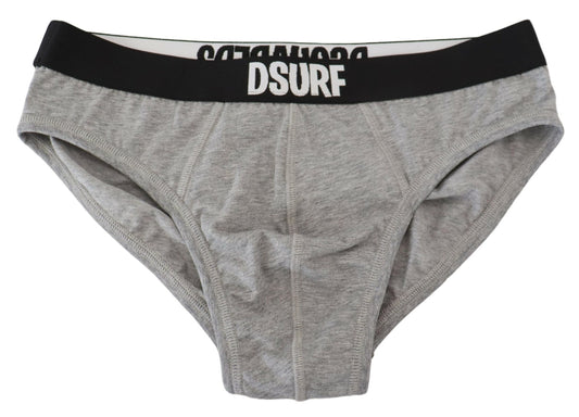 Dsquared² Eleganter grauer Baumwoll-Stretch-Slip