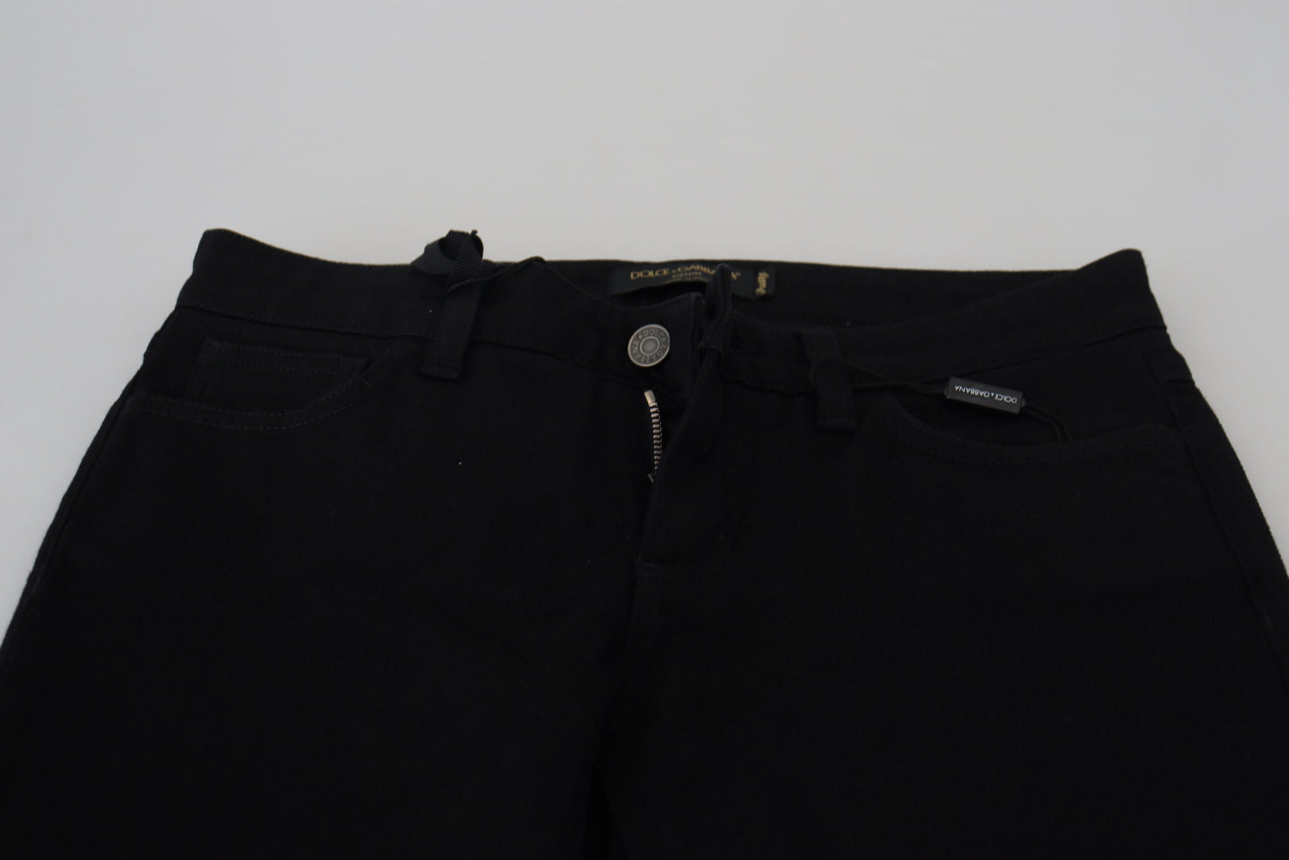 Dolce &amp; Gabbana Elegant Black Slim Fit Denim-mestariteos