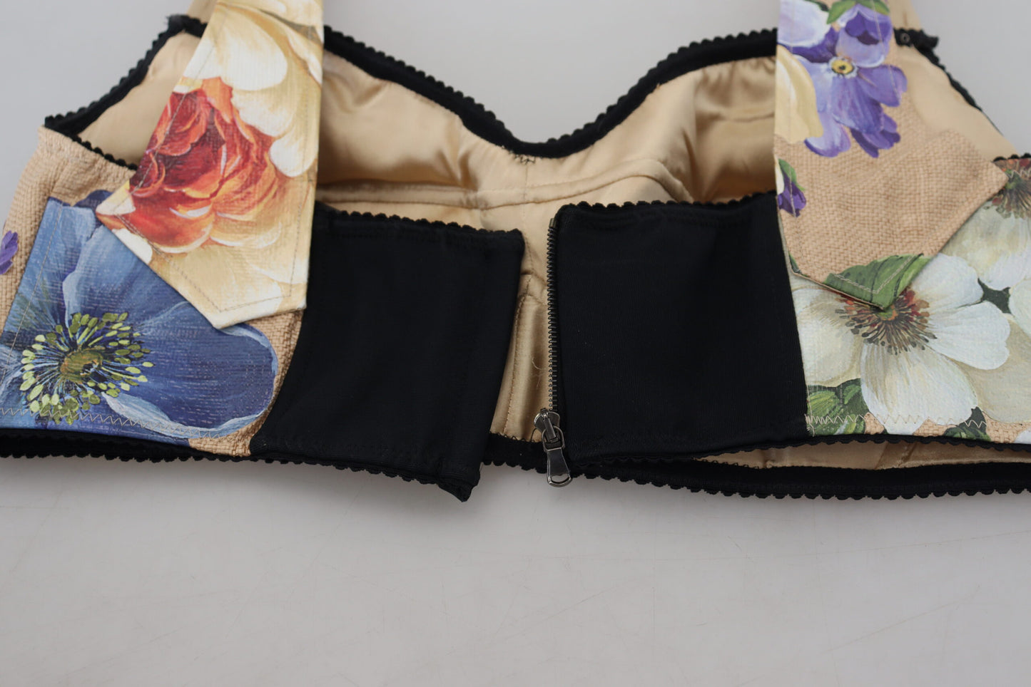 Dolce &amp; Gabbana kukkakuvioinen bustier crop toppi