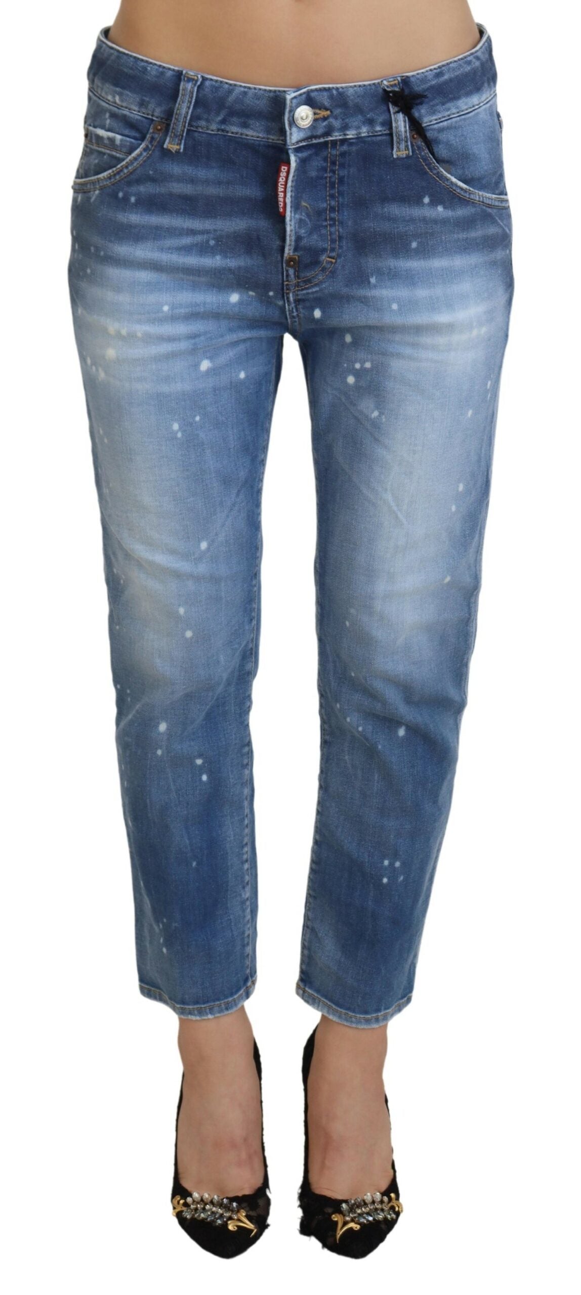 Dsquared² Chic blue cropped denim - upgrade your casual look