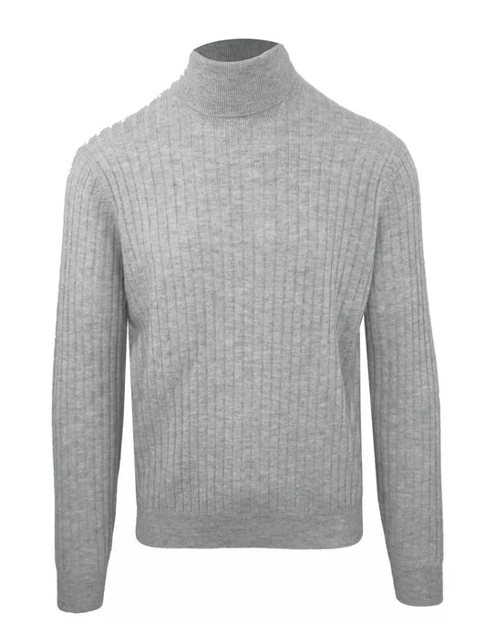 Malo Eleganter Rollkragenpullover aus grauer Kaschmirmischung