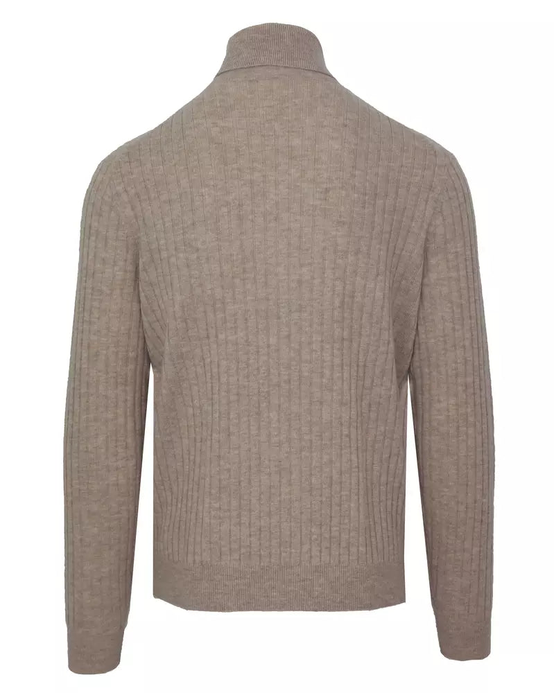 Malo beige turtleneck sweater made of a cashmere-wool blend