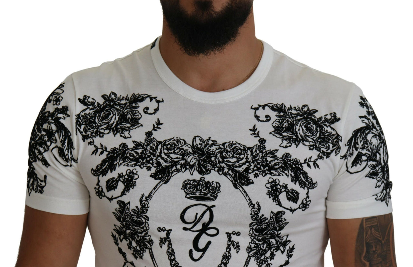 Dolce &amp; Gabbana Elegant kukkakruunu T-paita