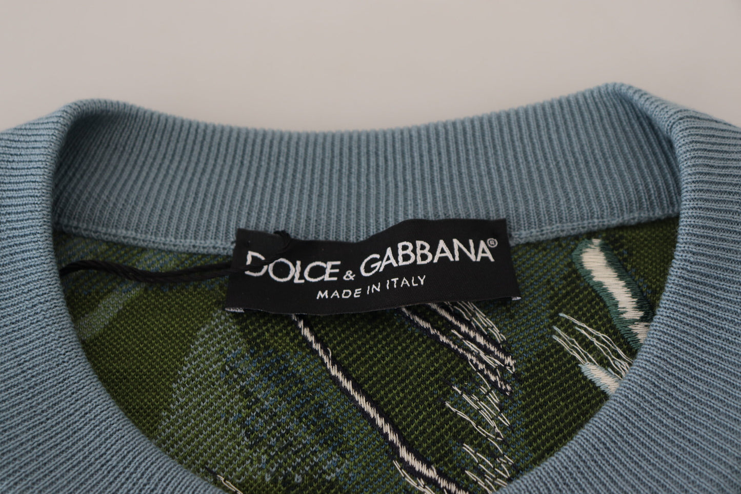 Dolce &amp; Gabbana jungle embroidered wool-silk sweater