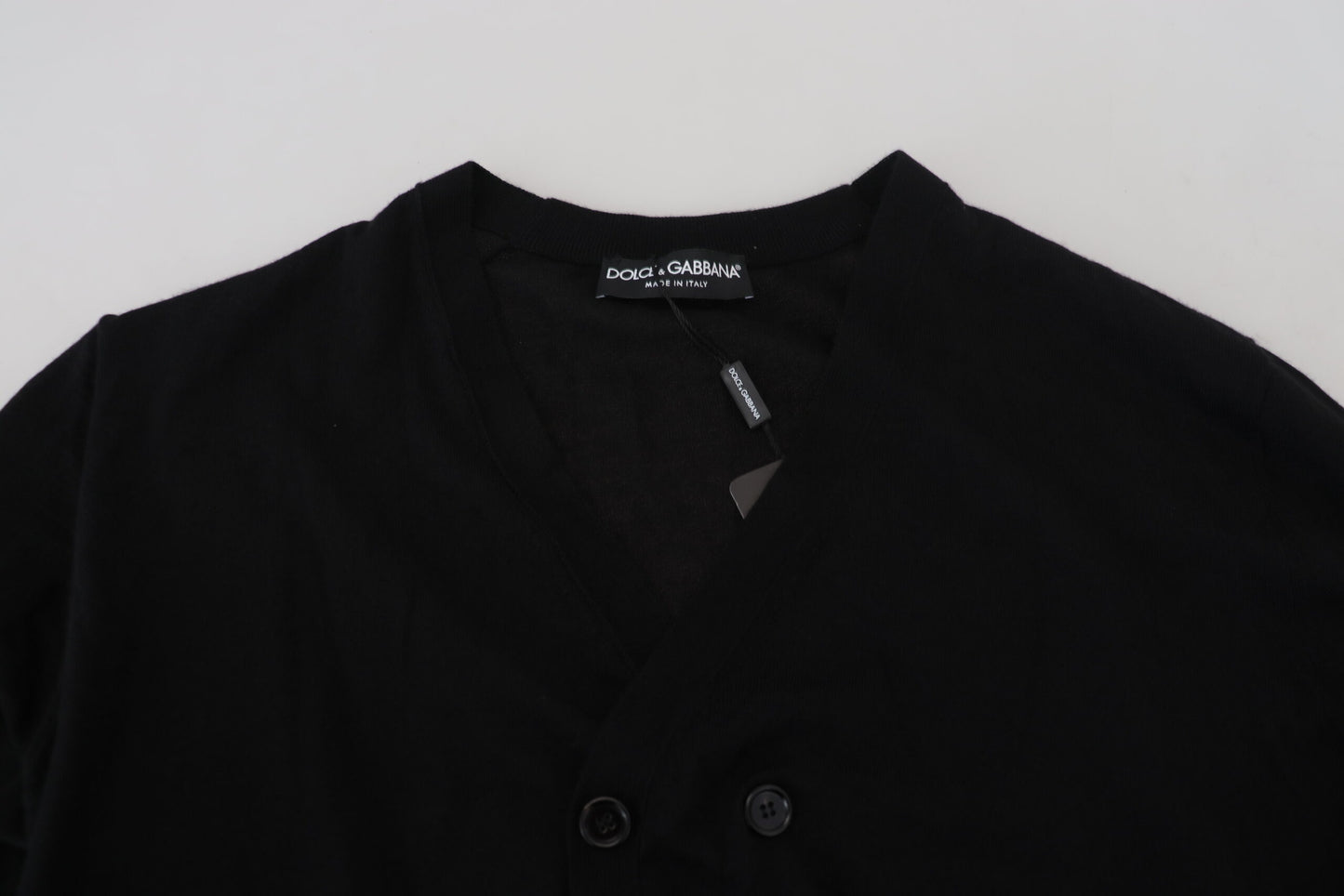 Dolce &amp; Gabbana Elegant Black Cashmere Neuletakki