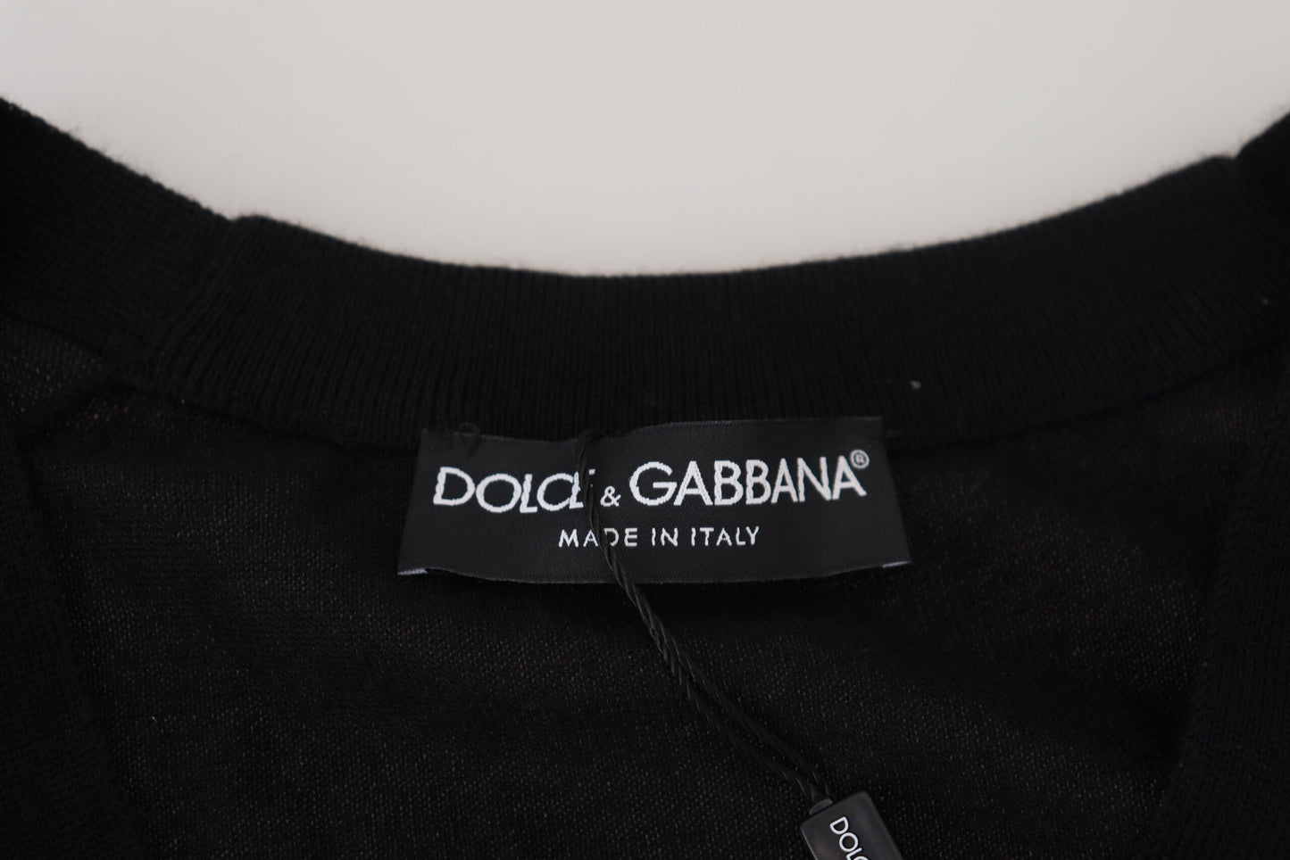 Dolce &amp; Gabbana Elegant Black Cashmere Neuletakki