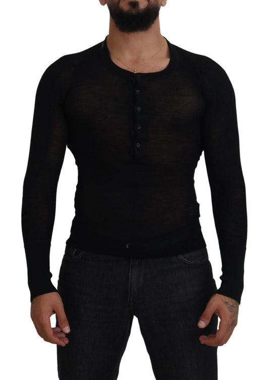 Dolce & Gabbana Eleganter schwarzer Kaschmirpullover