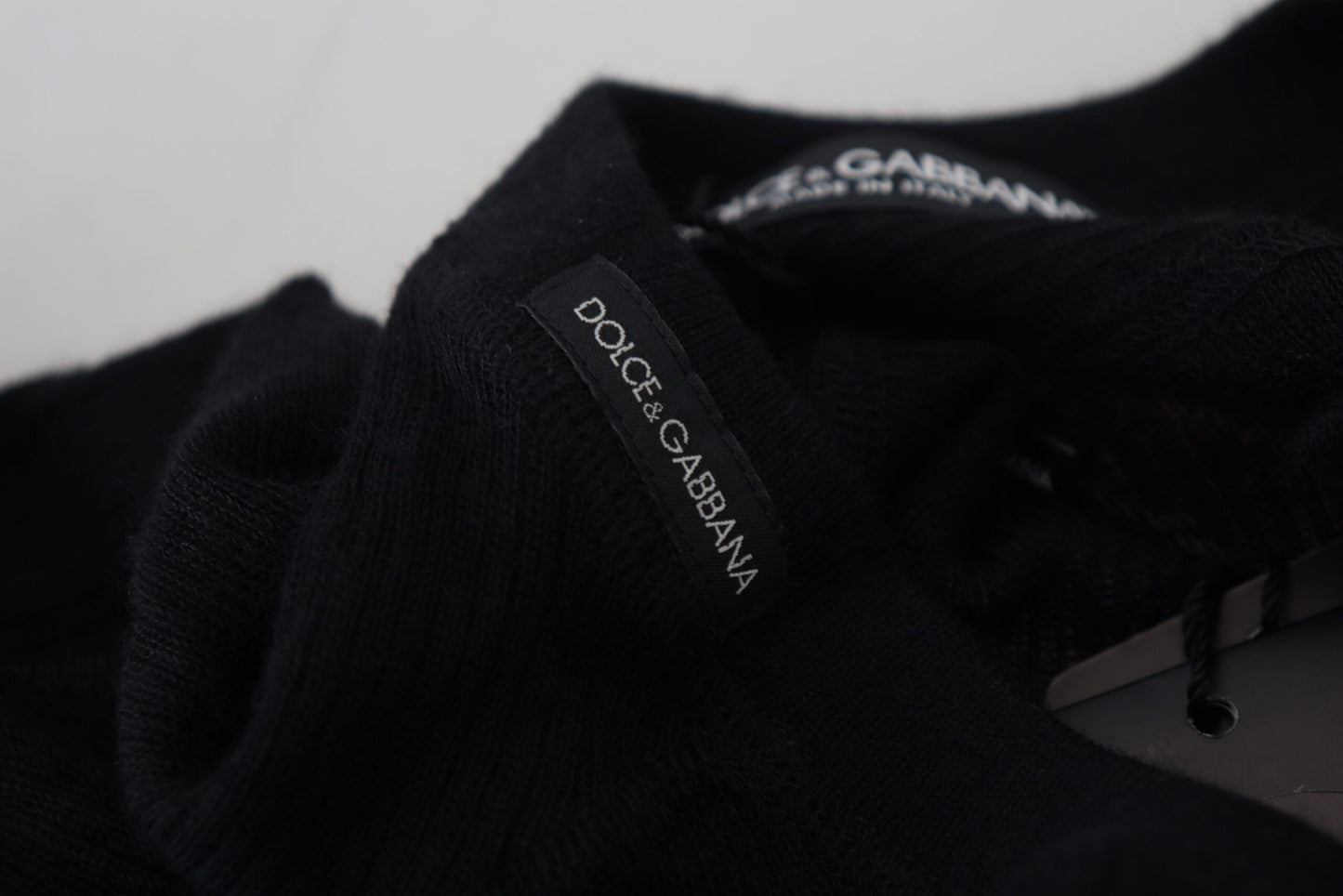 Dolce & Gabbana Eleganter schwarzer Kaschmirpullover