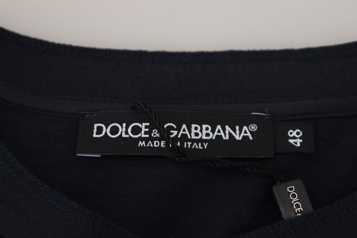 Dolce &amp; Gabbana Tyylikäs sininen villapaita puuvilla-silkkisekoitteesta