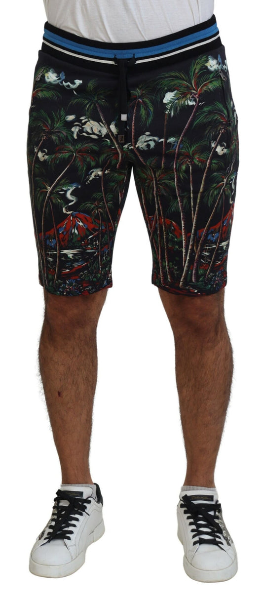 Dolce & Gabbana Lässige knielange Shorts mit Vulkandruck