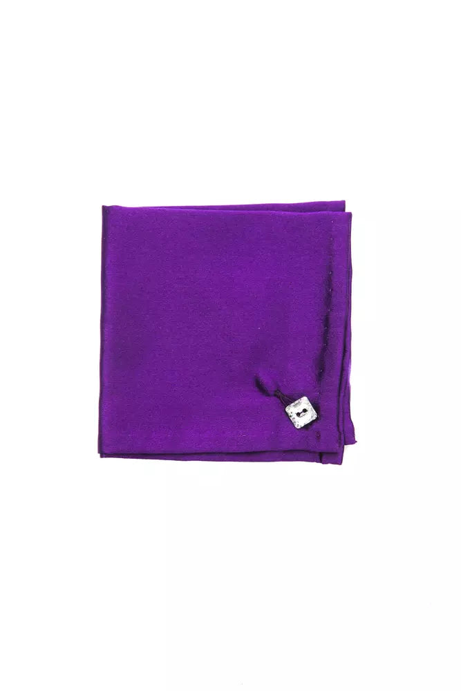 Billionaire Italian Couture Purple Sisal Men's Pocket Square