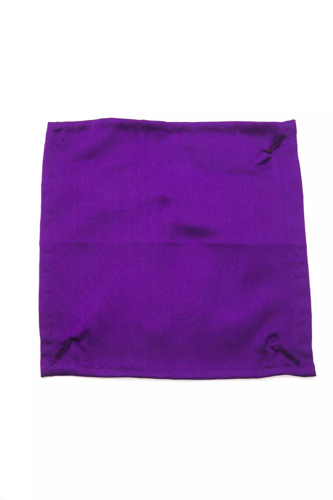 Billionaire Italian Couture Purple Sisal Men's Pocket Square