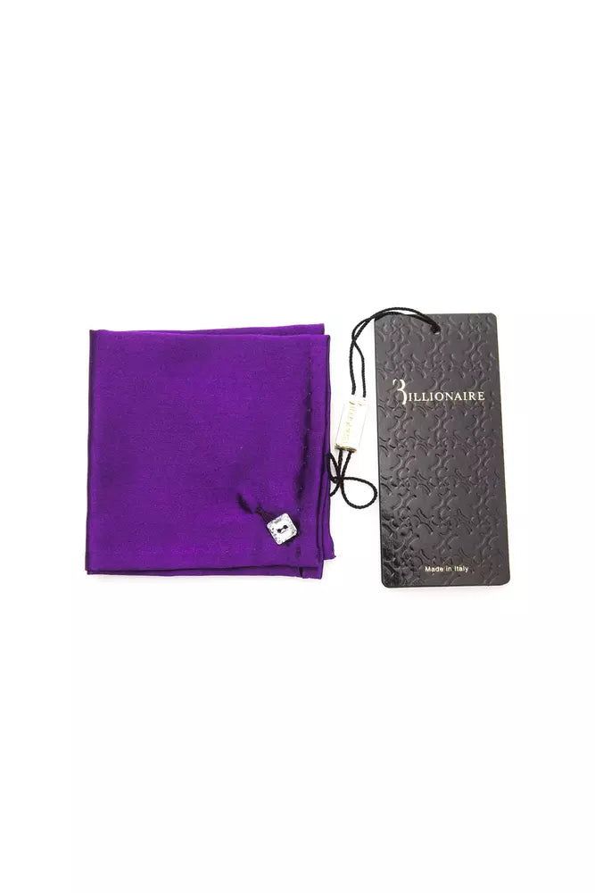 Billionaire Italian Couture Purple Sisal Men's Pocket Square