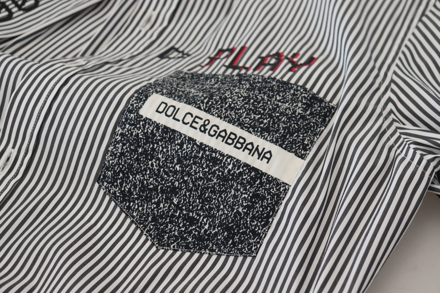 Dolce &amp; Gabbana Classic Black and White Striped Button-Down Shirt