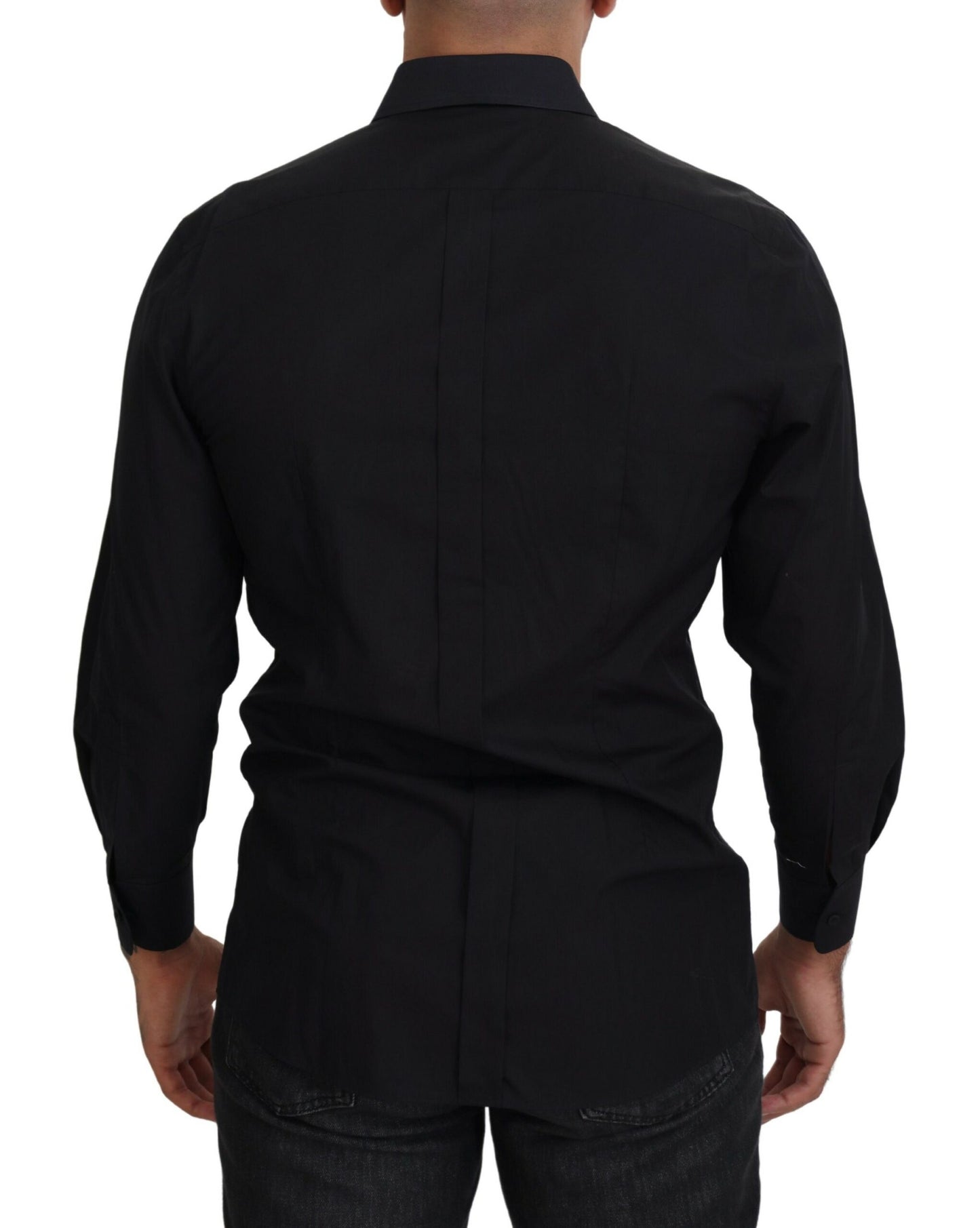 Dolce &amp; Gabbana Elegant Black Formal Long Sleeve Shirt