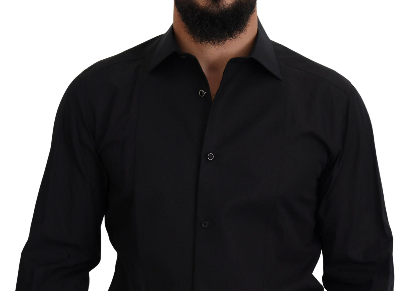 Dolce &amp; Gabbana Elegant Black Formal Long Sleeve Shirt