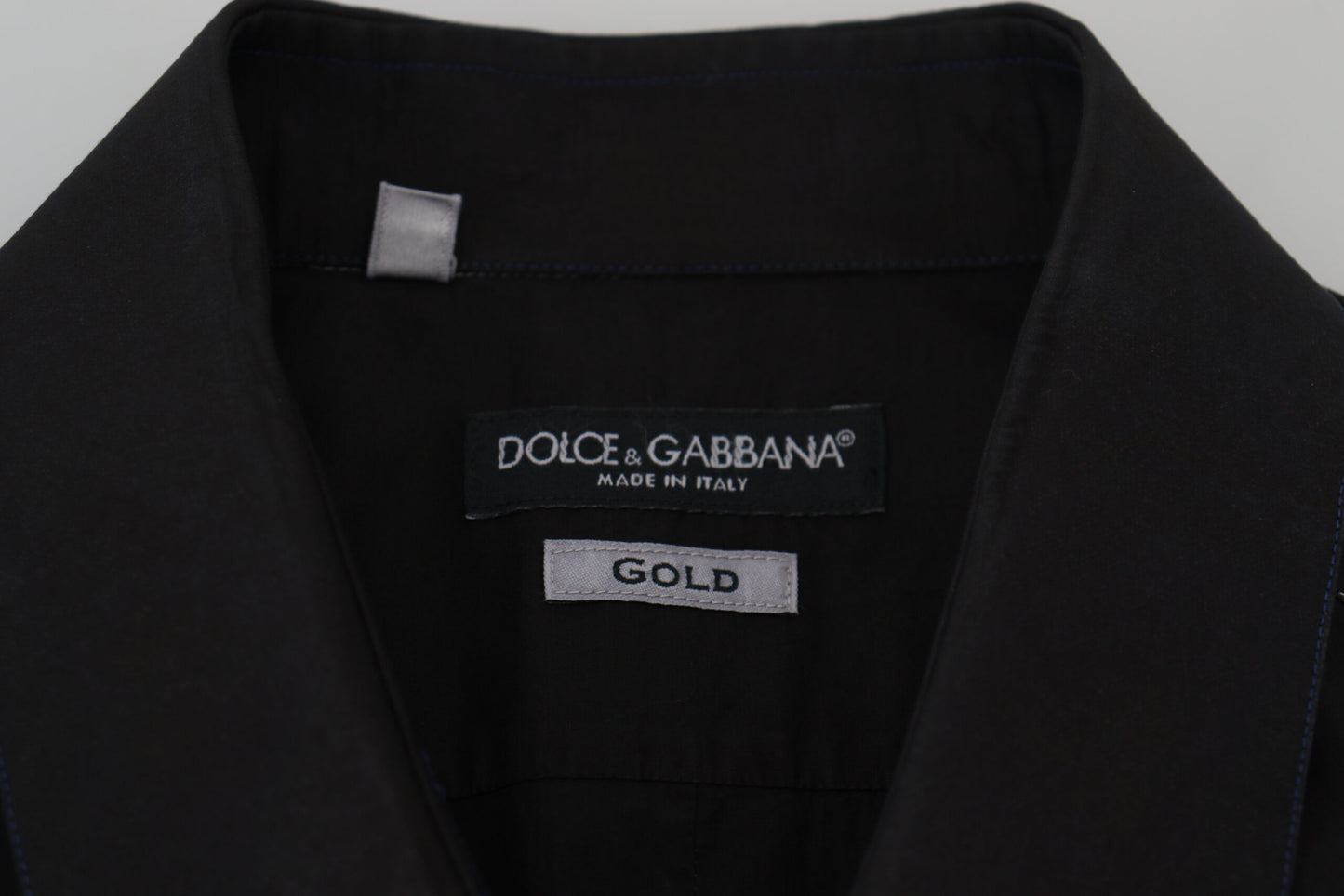 Dolce & Gabbana Elegantes schwarzes formelles Baumwollhemd