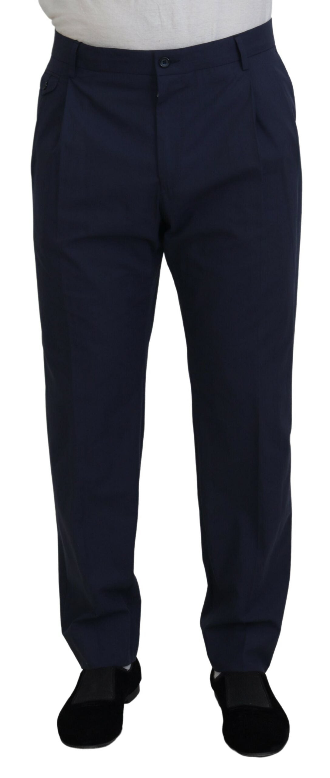 Dolce &amp; Gabbana Elegant dark blue chino dress pants