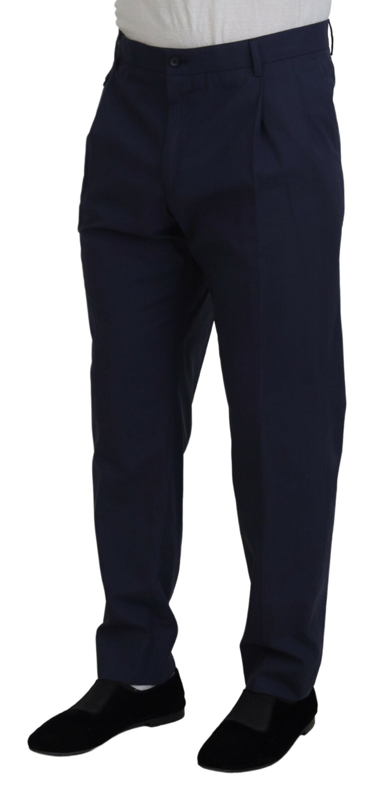 Dolce &amp; Gabbana Elegant dark blue chino dress pants