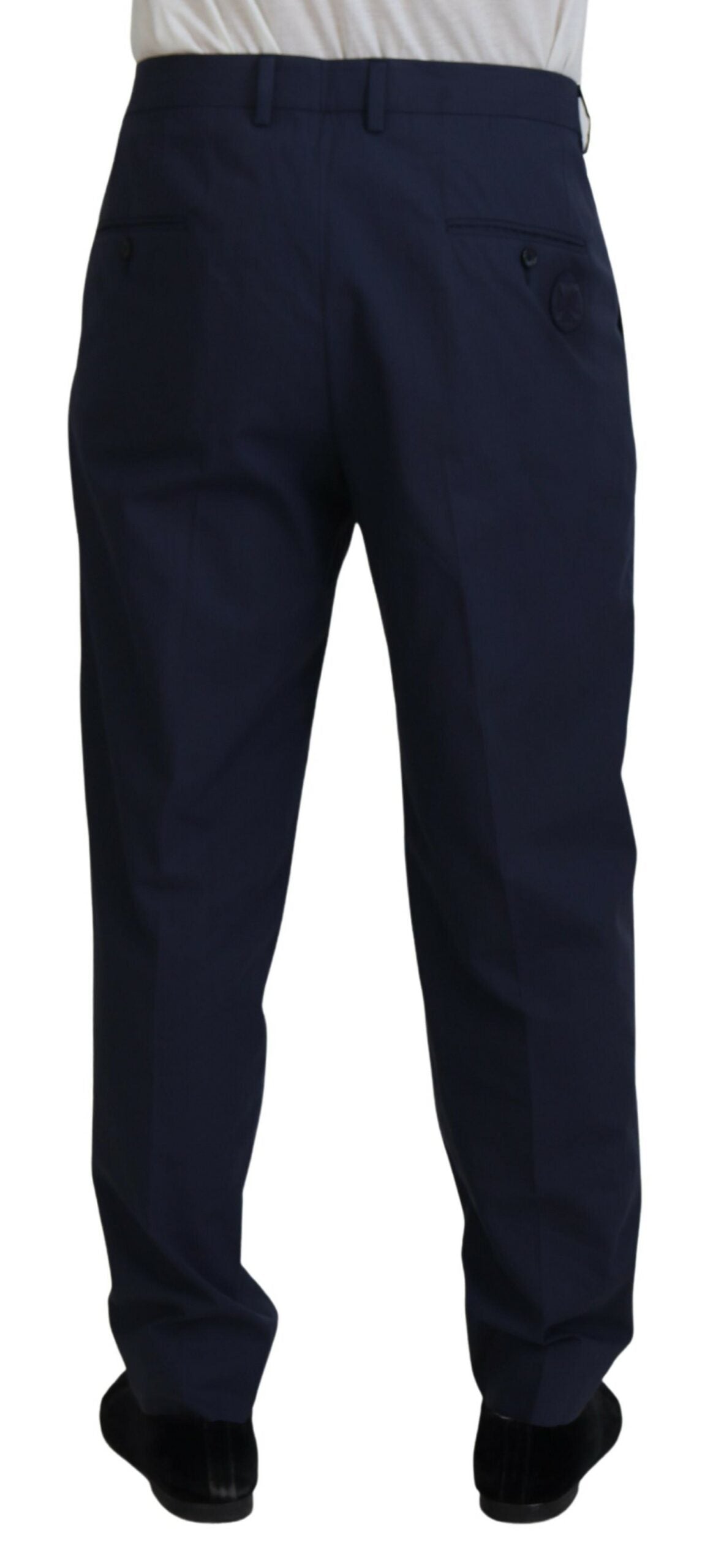 Dolce &amp; Gabbana Elegant dark blue chino dress pants