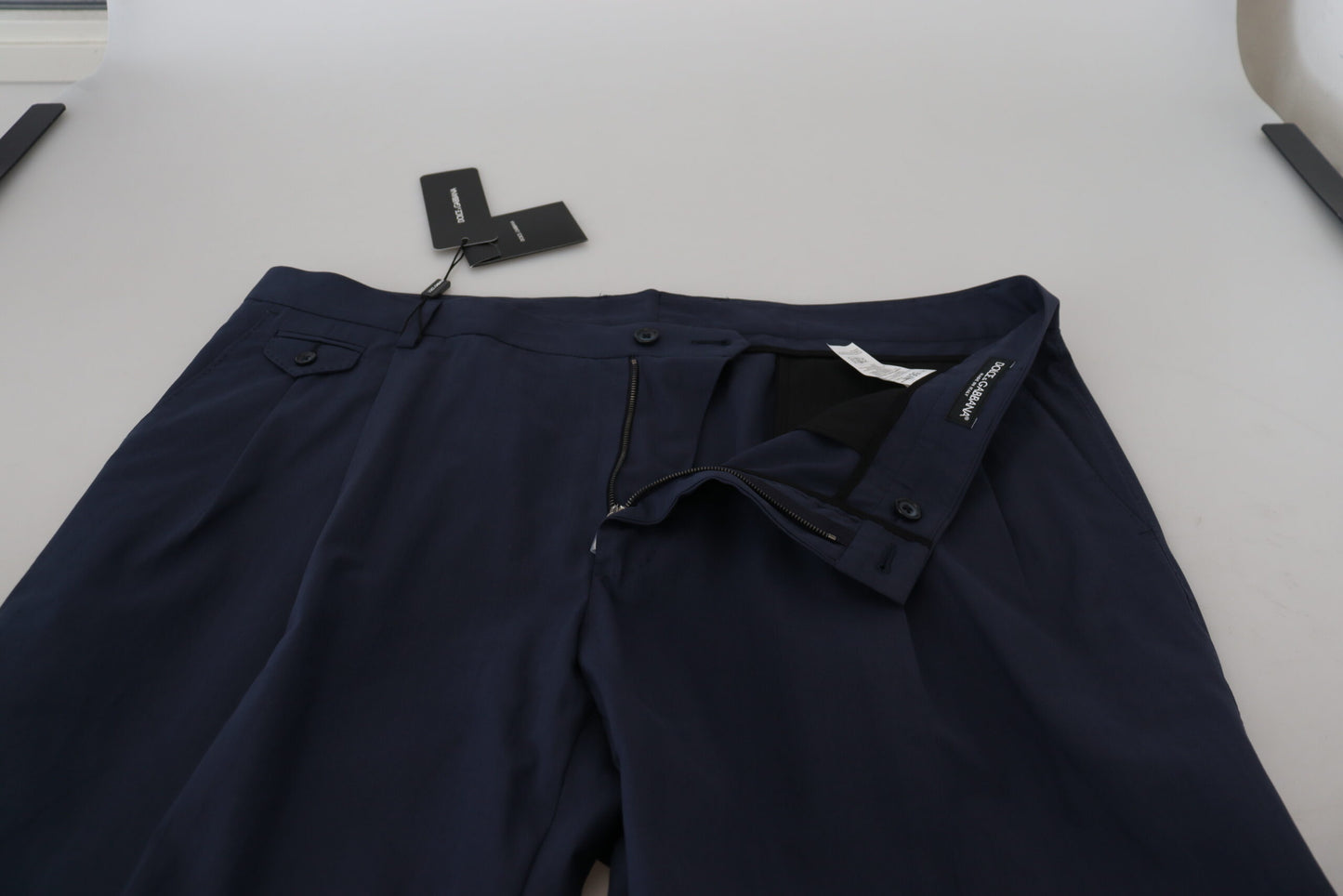 Dolce &amp; Gabbana Elegant dark blue chino dress pants