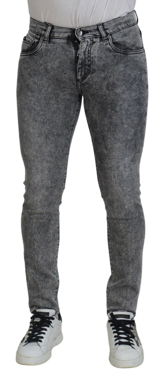 Dolce & Gabbana Elegante graue Skinny Jeans