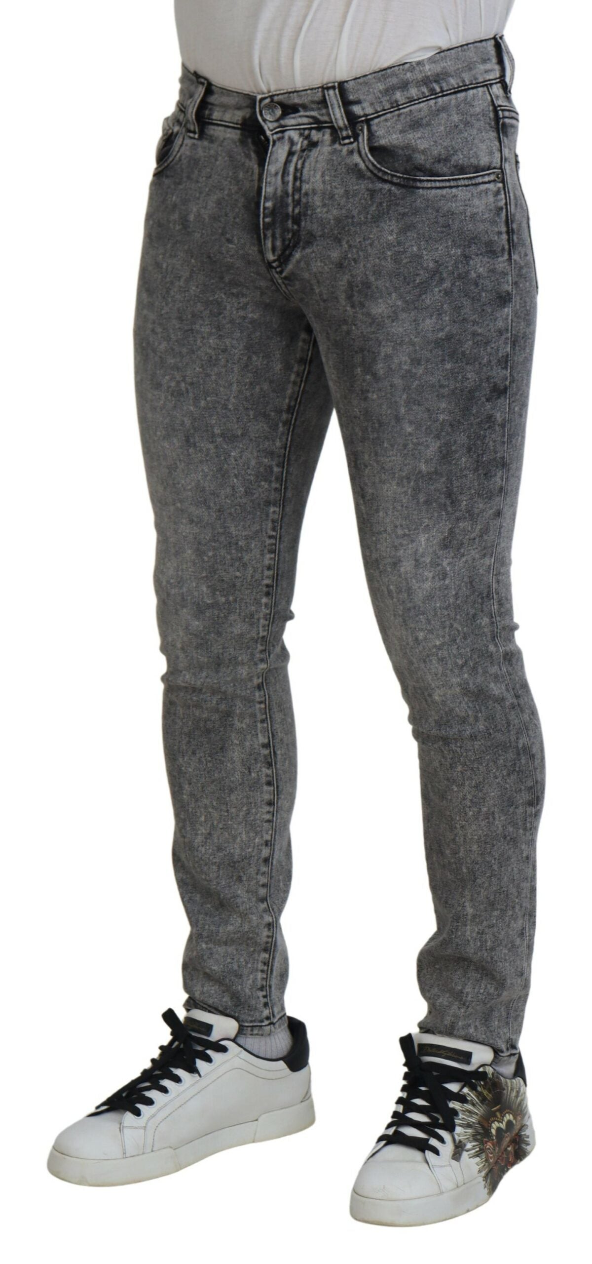 Dolce &amp; Gabbana Elegant gray skinny jeans