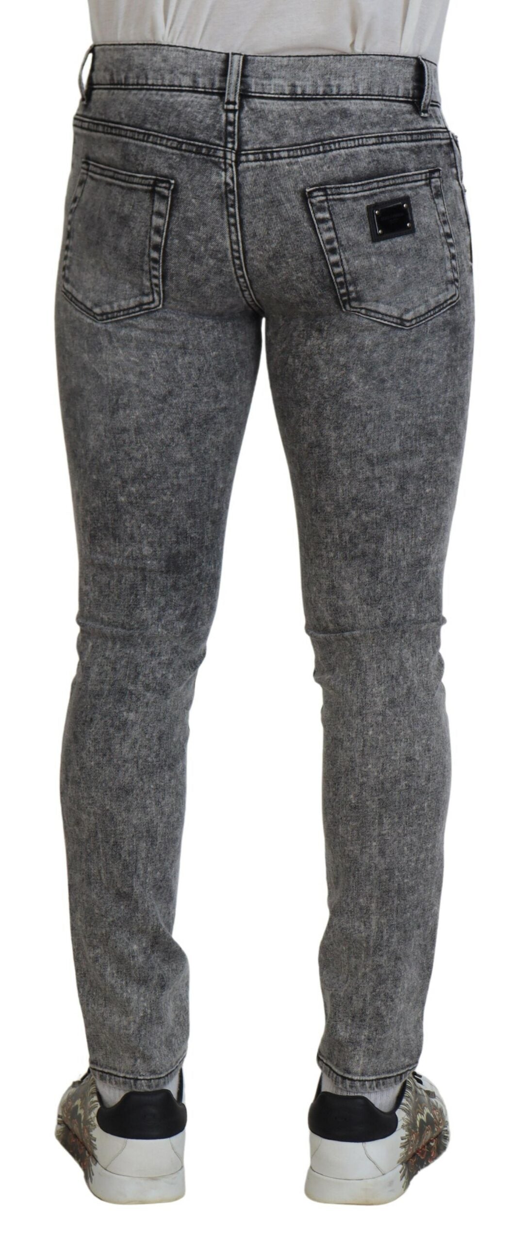 Dolce &amp; Gabbana Elegant gray skinny jeans