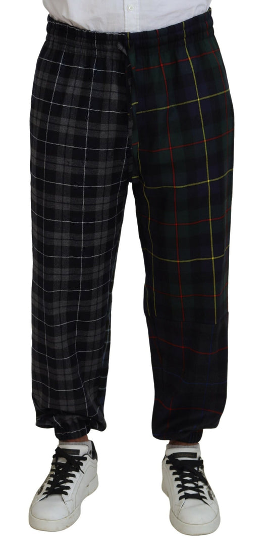 Dolce &amp; Gabbana Checked Wool Blend Joggers