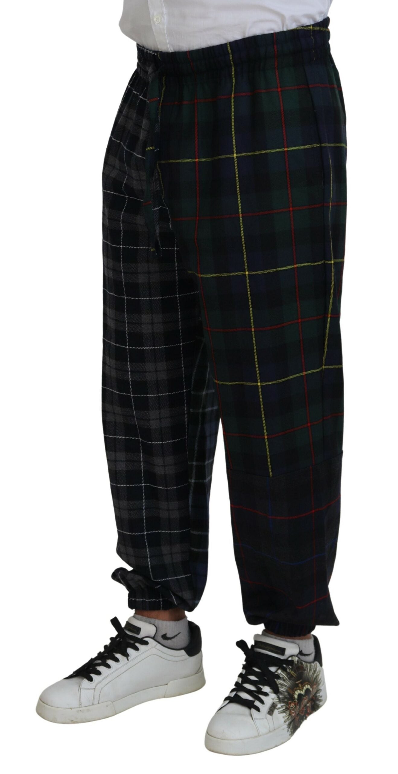 Dolce &amp; Gabbana Checked Wool Blend Joggers