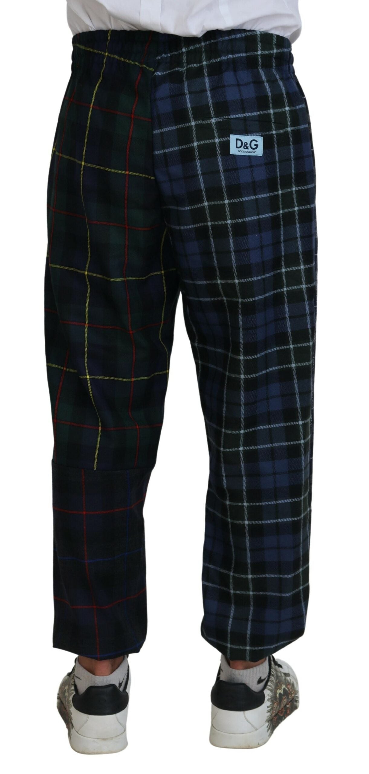 Dolce &amp; Gabbana Checked Wool Blend Joggers