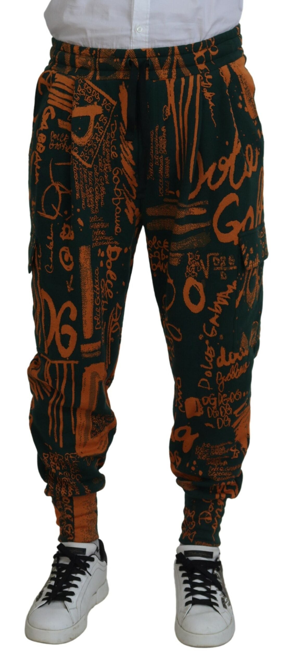 Dolce &amp; Gabbana Multicolor Silk Blend Jogger Cargo Pants