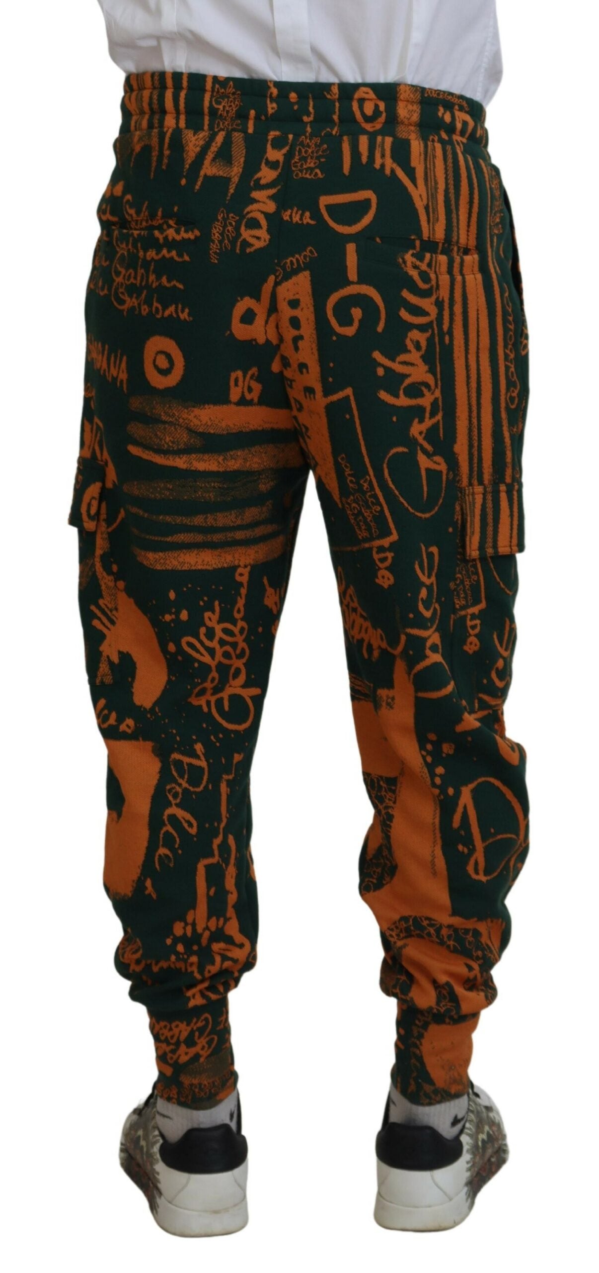 Dolce &amp; Gabbana Multicolor Silk Blend Jogger Cargo Pants