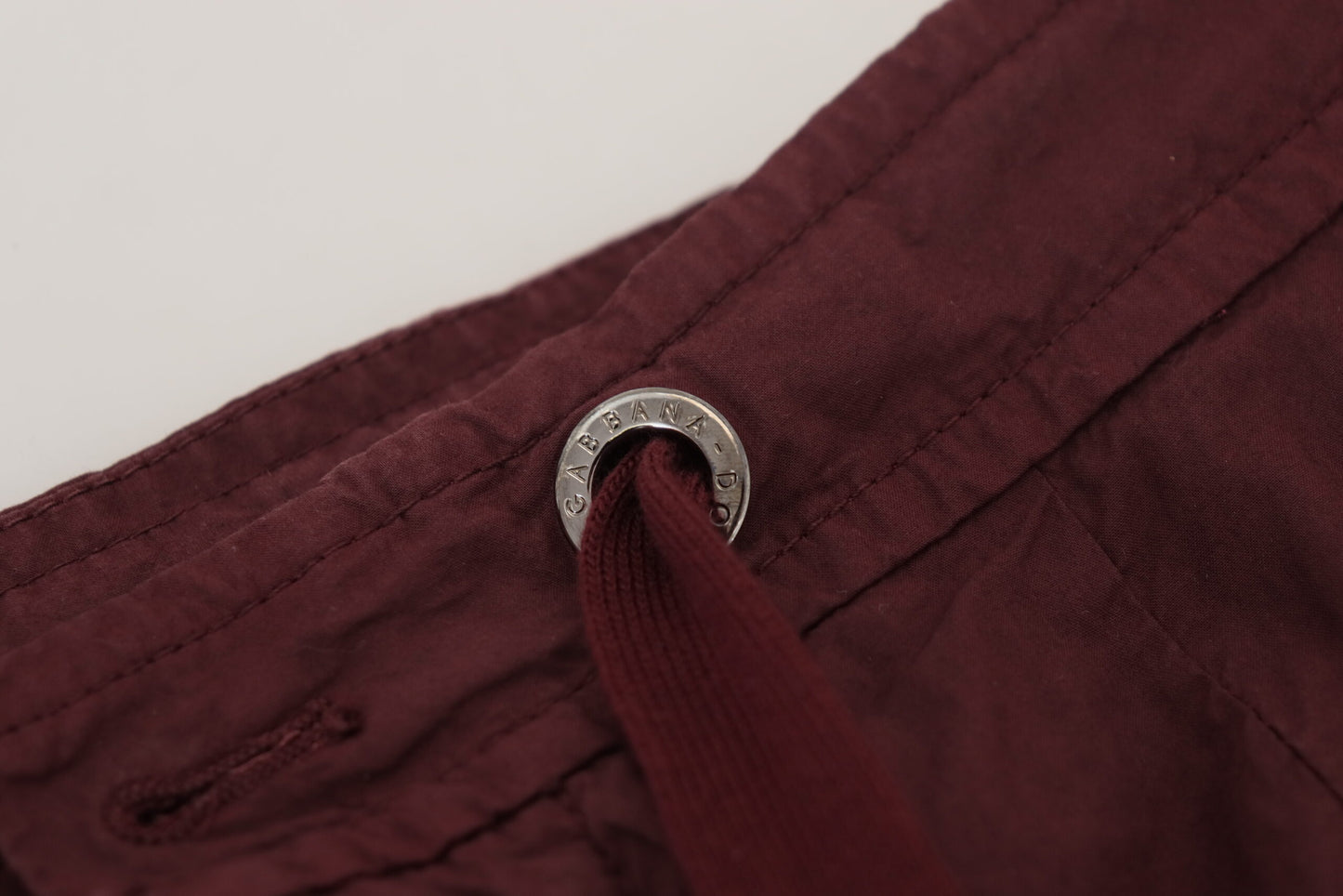 Dolce &amp; Gabbana Elegant burgundy cotton jogger pants