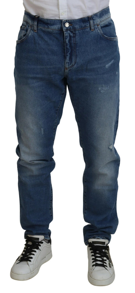 Dolce &amp; Gabbana Hienot italialaiset Skinny Denim -farkut