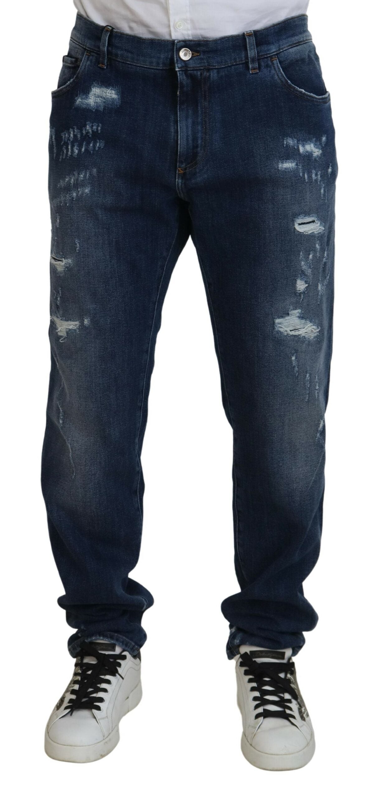 Dolce & Gabbana Elegante blaue Skinny-Jeans