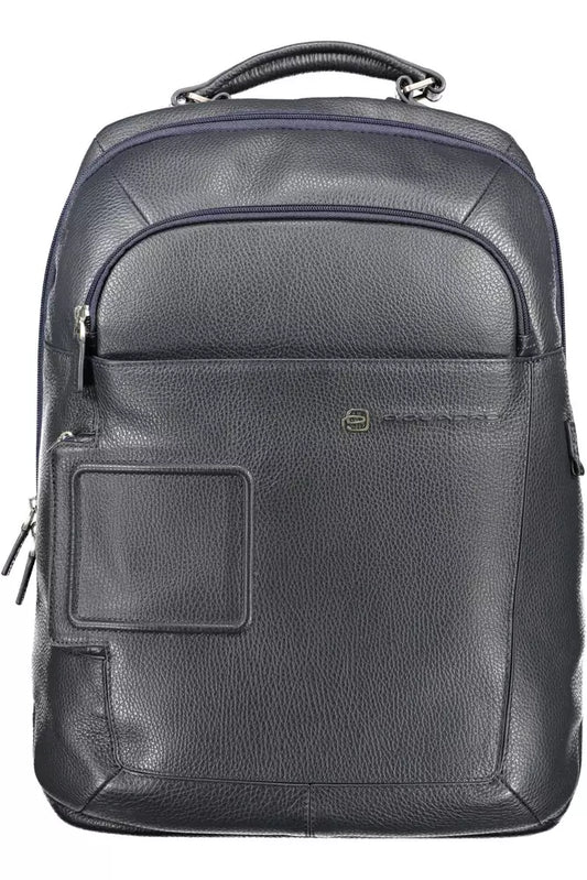 Piquadro Blauer Leder-Rucksack für Männer