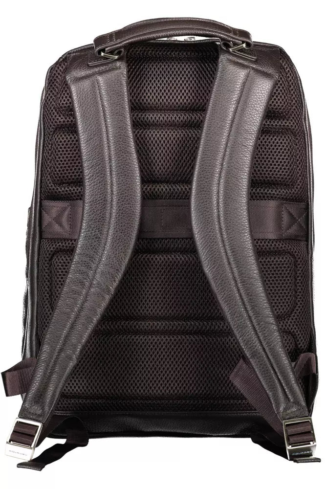 Piquadro Brauner Leder-Rucksack für Männer