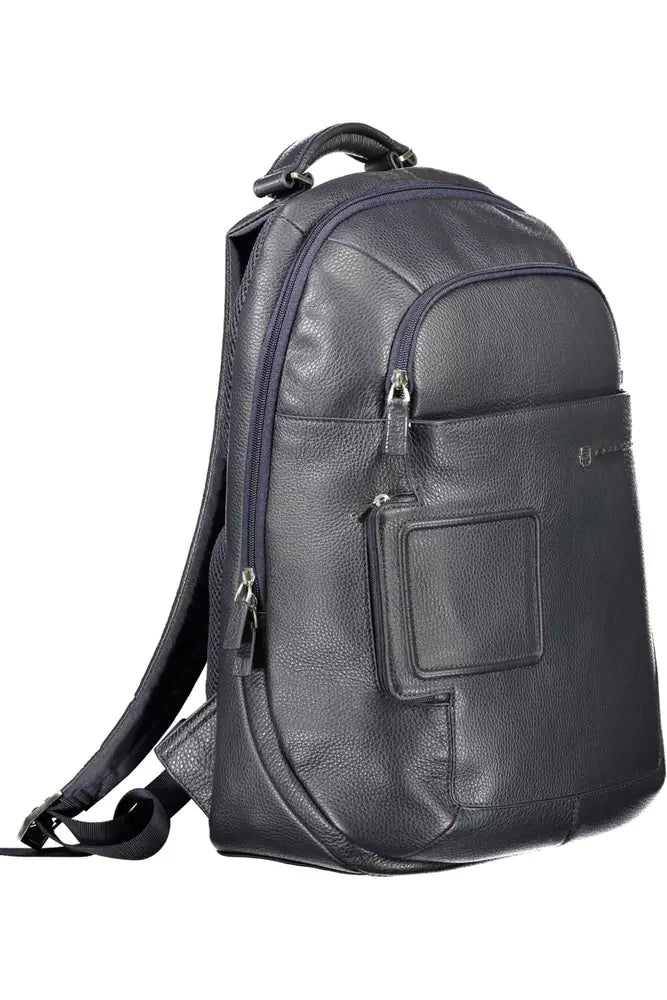 Piquadro Blauer Leder-Rucksack für Männer