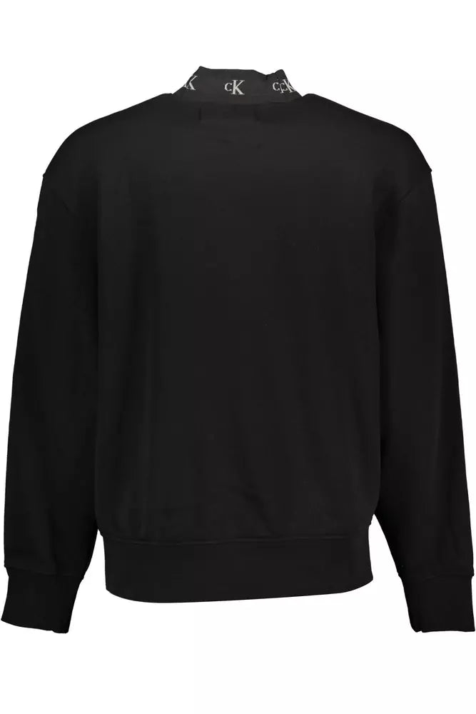 Calvin Klein Schwarzer Baumwollpullover für Männer