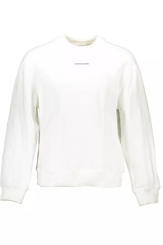 Calvin Klein Weißer Baumwollpullover für Männer