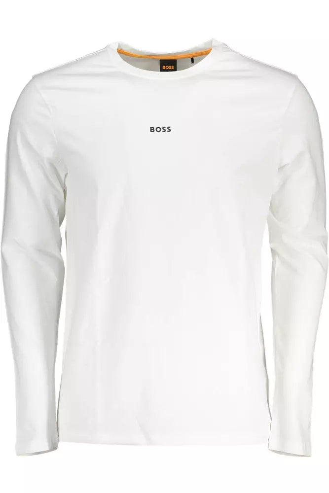 Hugo Boss Weißes Baumwolle Männer T-Shirt