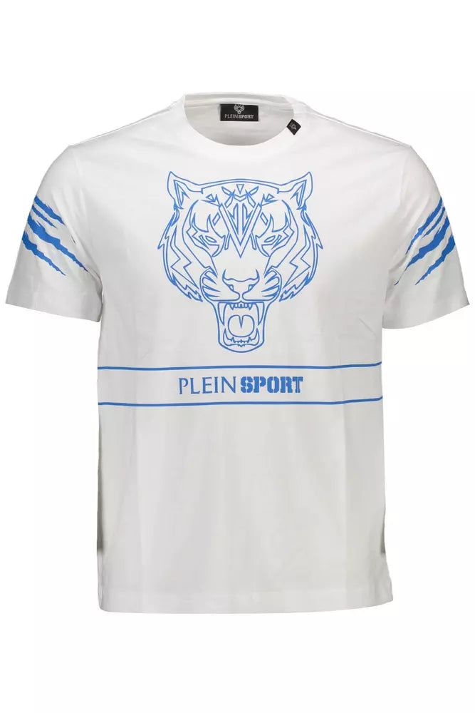 Plein Sport Weißes Baumwolle Männer T-Shirt