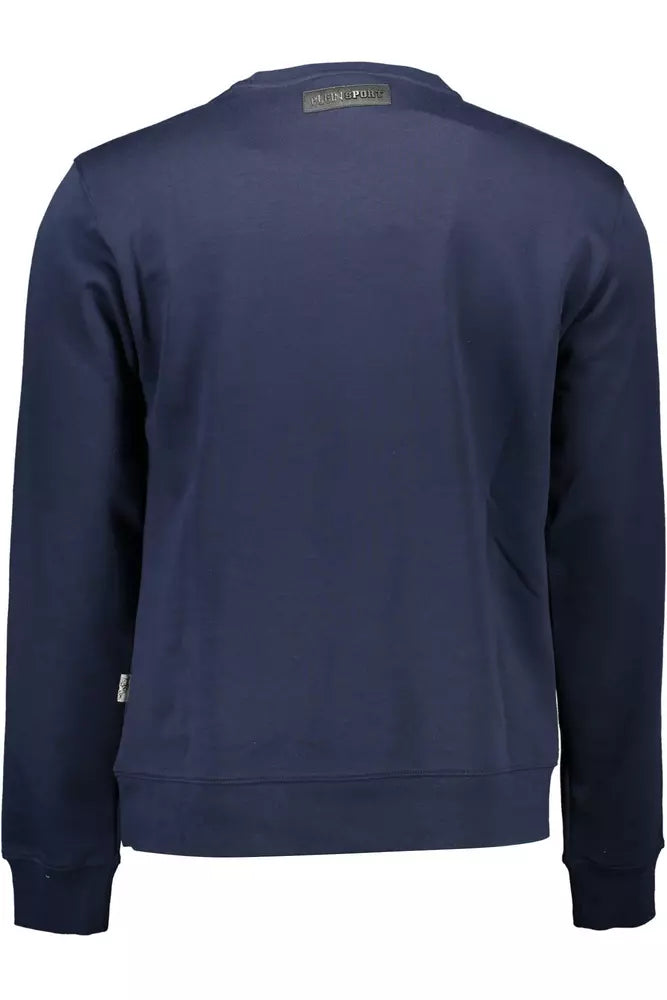 Plein Sport Blauer Herrenpullover aus Baumwolle