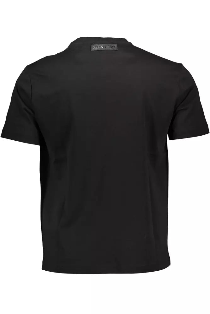 Plein Sport Schwarzes Baumwolle Männer T-Shirt