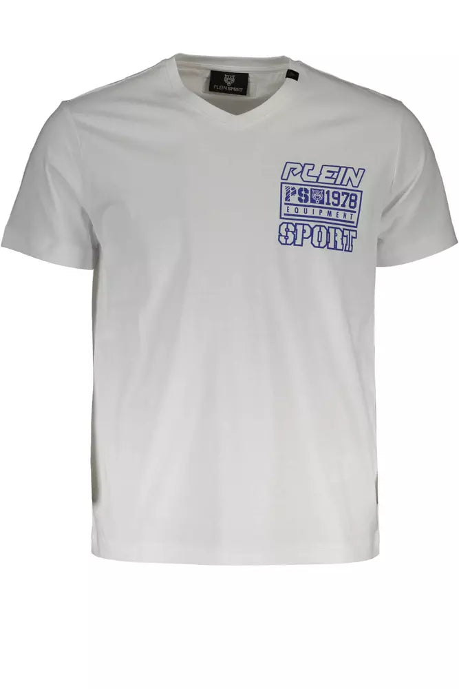 Plein Sport Weißes Baumwolle Männer T-Shirt