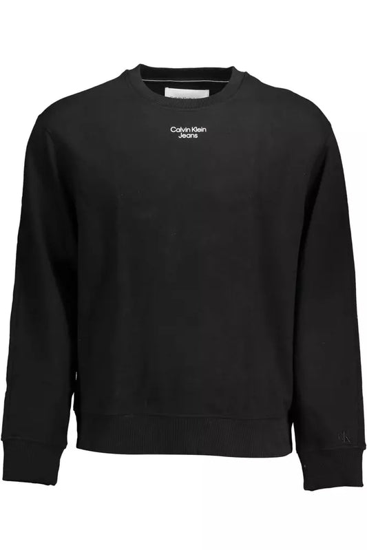 Calvin Klein Schwarzer Baumwollpullover für Männer