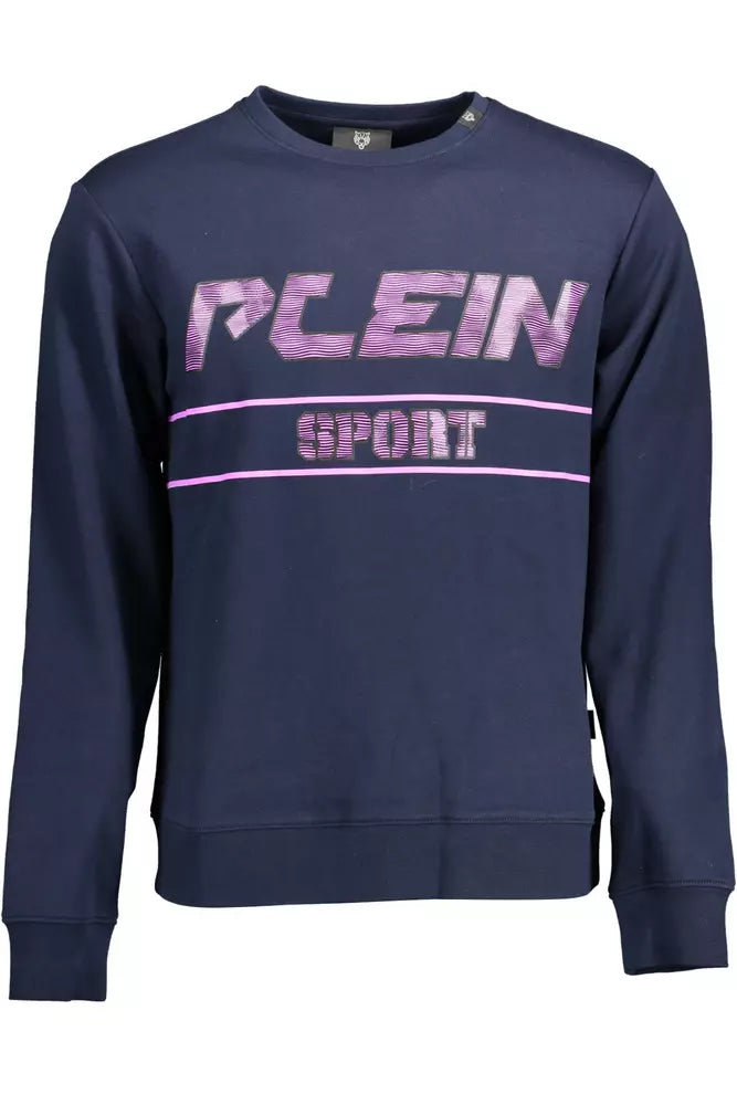 Plein Sport Blauer Baumwollpullover für Männer