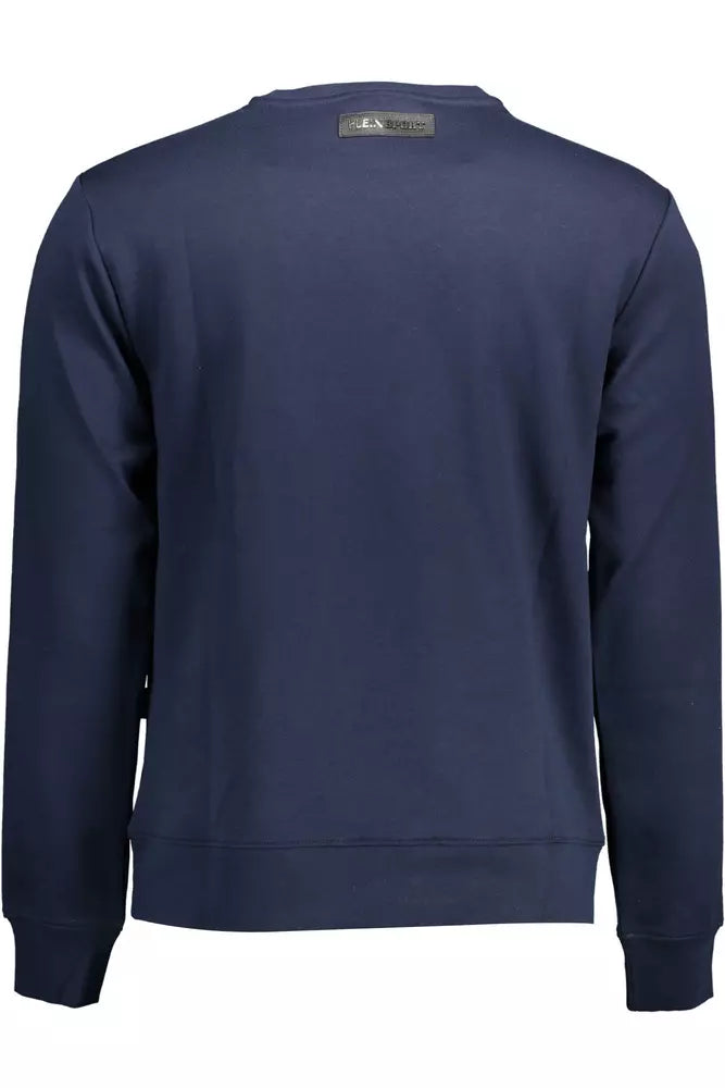 Plein Sport Blauer Baumwollpullover für Männer