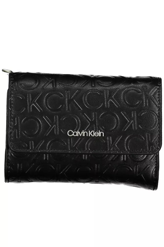 Calvin Klein Elegant wallet made of black polyethylene with RFID blocker